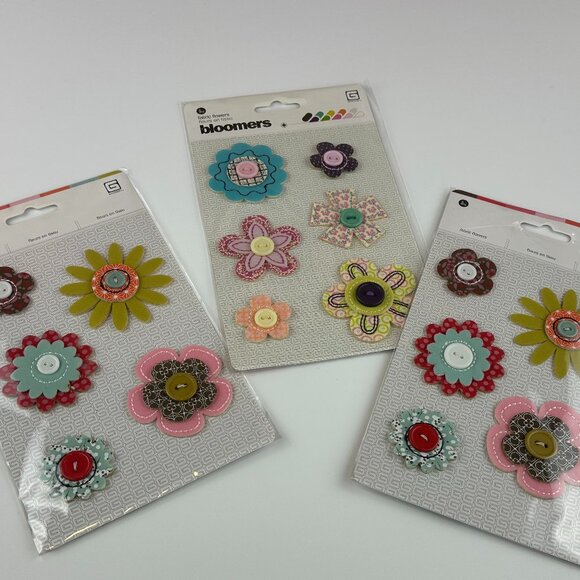 NEW Basic Grey Floral Stickers-3 packs - Picture 1 of 2